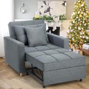 Chaise Convertible Lit 3-en-1 Multi-Fonctions